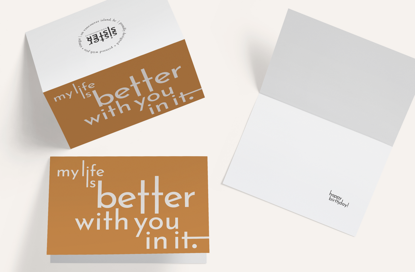 'My Life Is Better' Happy Birthday Card